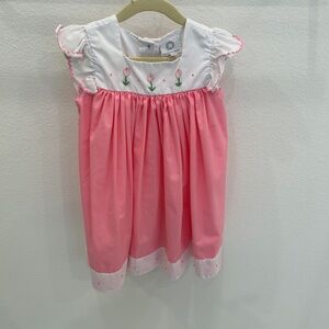 The Proper Peony Girls Tulip Floral Embroidered Dress size 3T